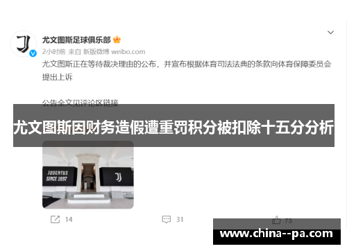 尤文图斯因财务造假遭重罚积分被扣除十五分分析